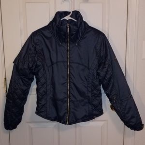 NILS Quilted Metallic Denim Ski Jacket 6